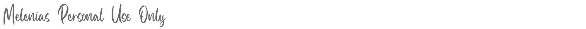 Sample characters Melenias Font